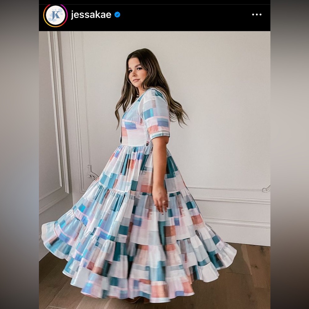 ❣️sold❣️Jessakae Saddlebrook Cotton Dress Medium Side zip Cottagecore